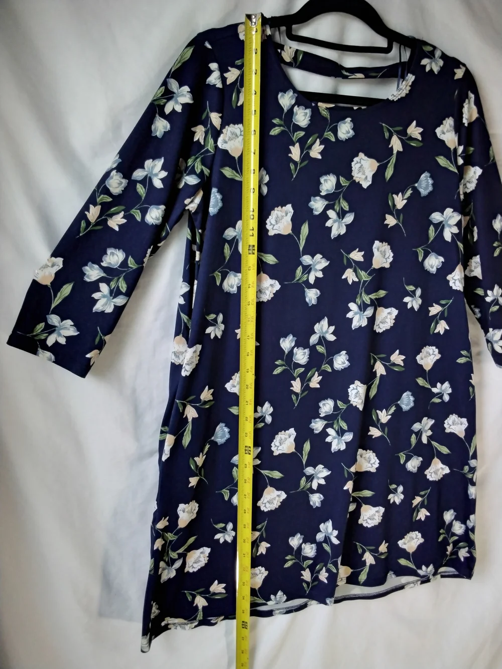 nine britton Navy Blue Floral Shift Dress